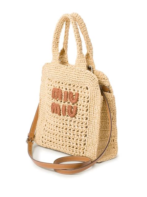 miu miu raffia bag|farfetch michael miu.